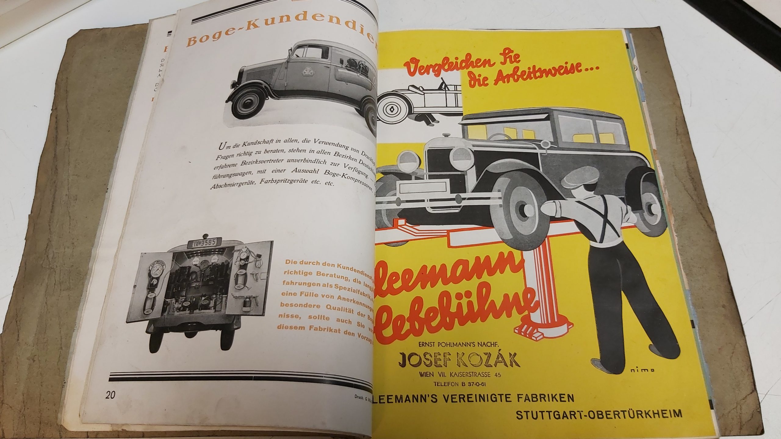 Otto Boge Kompressor Type BK 350 + Reifen- Füll- und Prüfapparat und Verkaufskatalog mit Preislisten von 1940