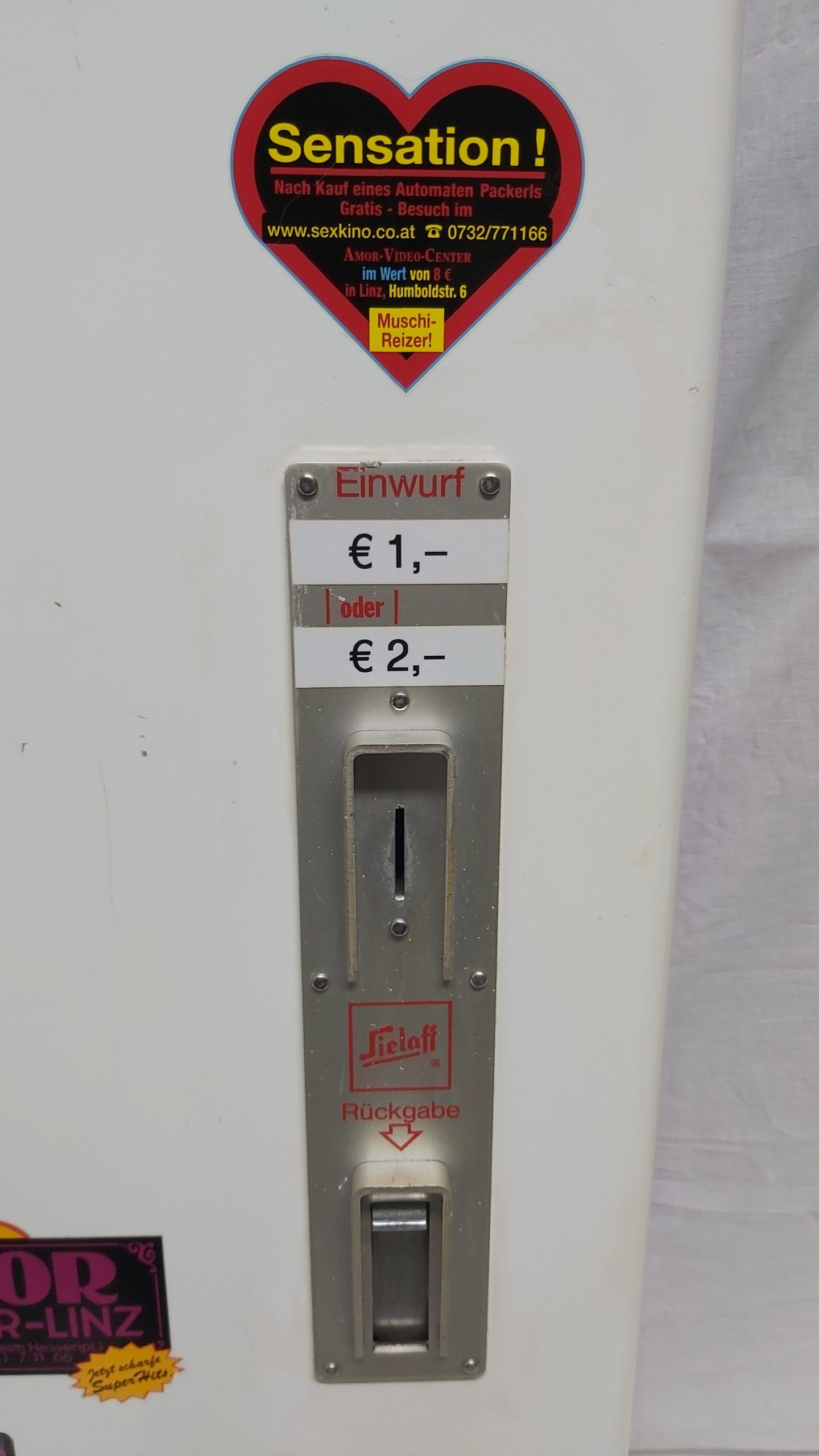 Kondomautomat Sielaff 5 Schacht