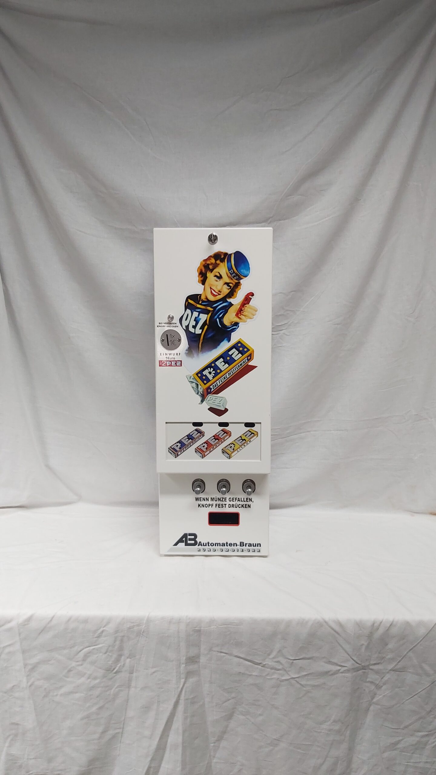 original NOS Marquee aus Glas für NSM Namco Puckman Arcadeautomat