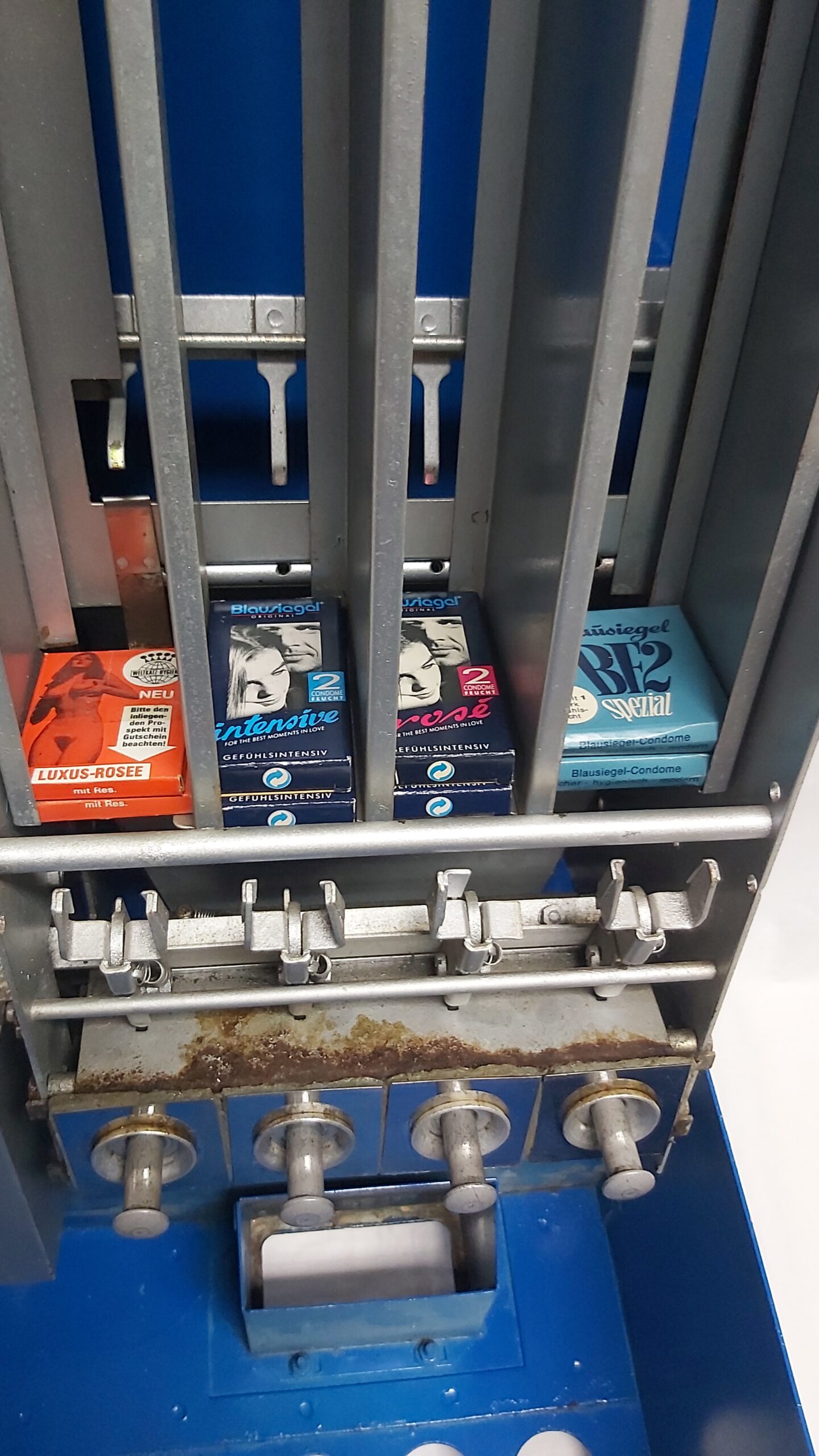 Kondomautomat „Blausiegel“ 4 Schacht