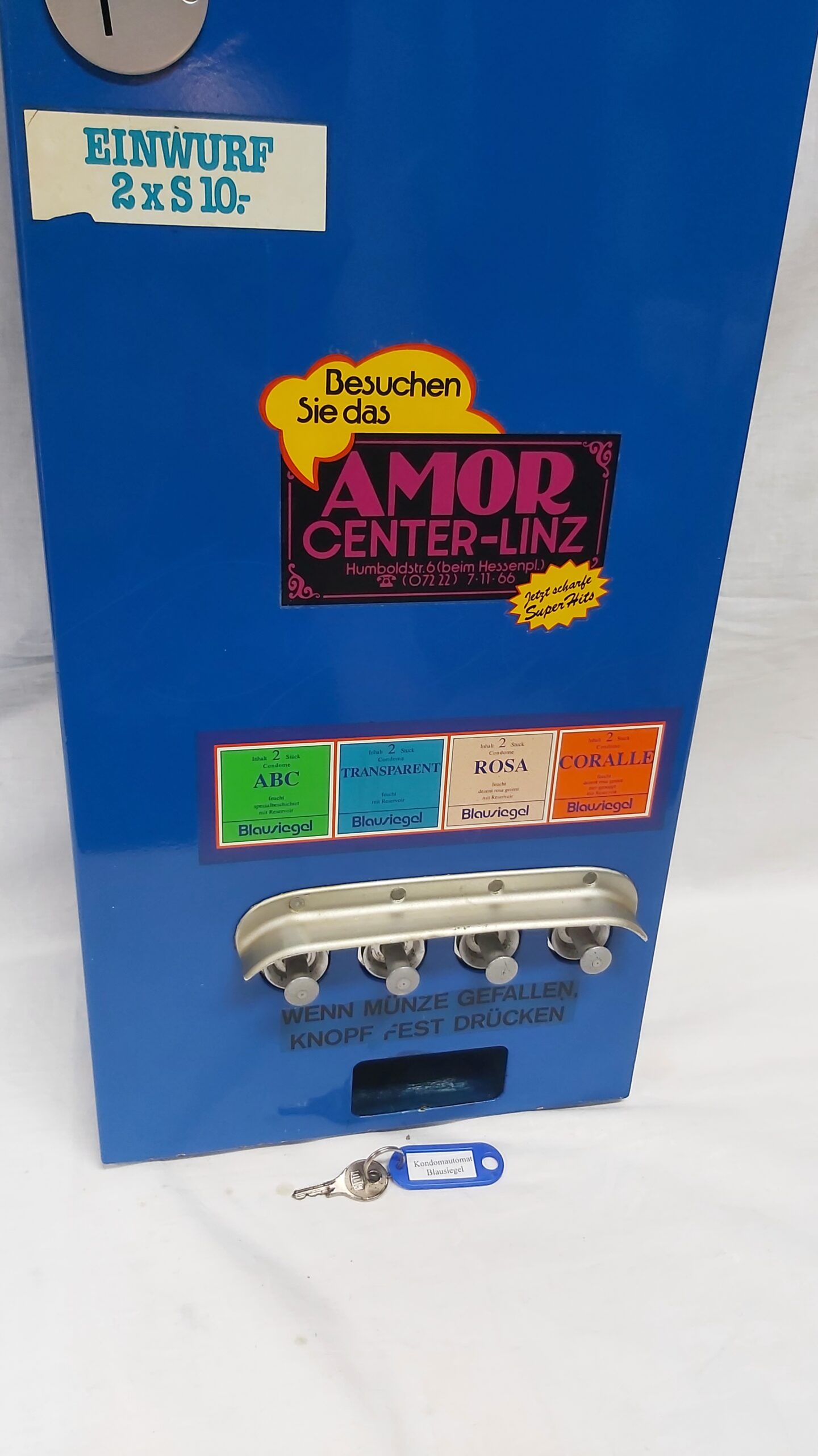 Kondomautomat „Blausiegel“ 4 Schacht